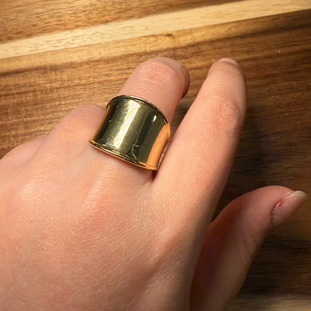 Gold Wide Band Ring